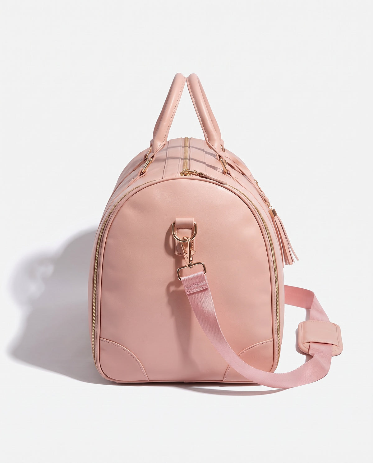 The OneBag in Blush and Champagne — side view.