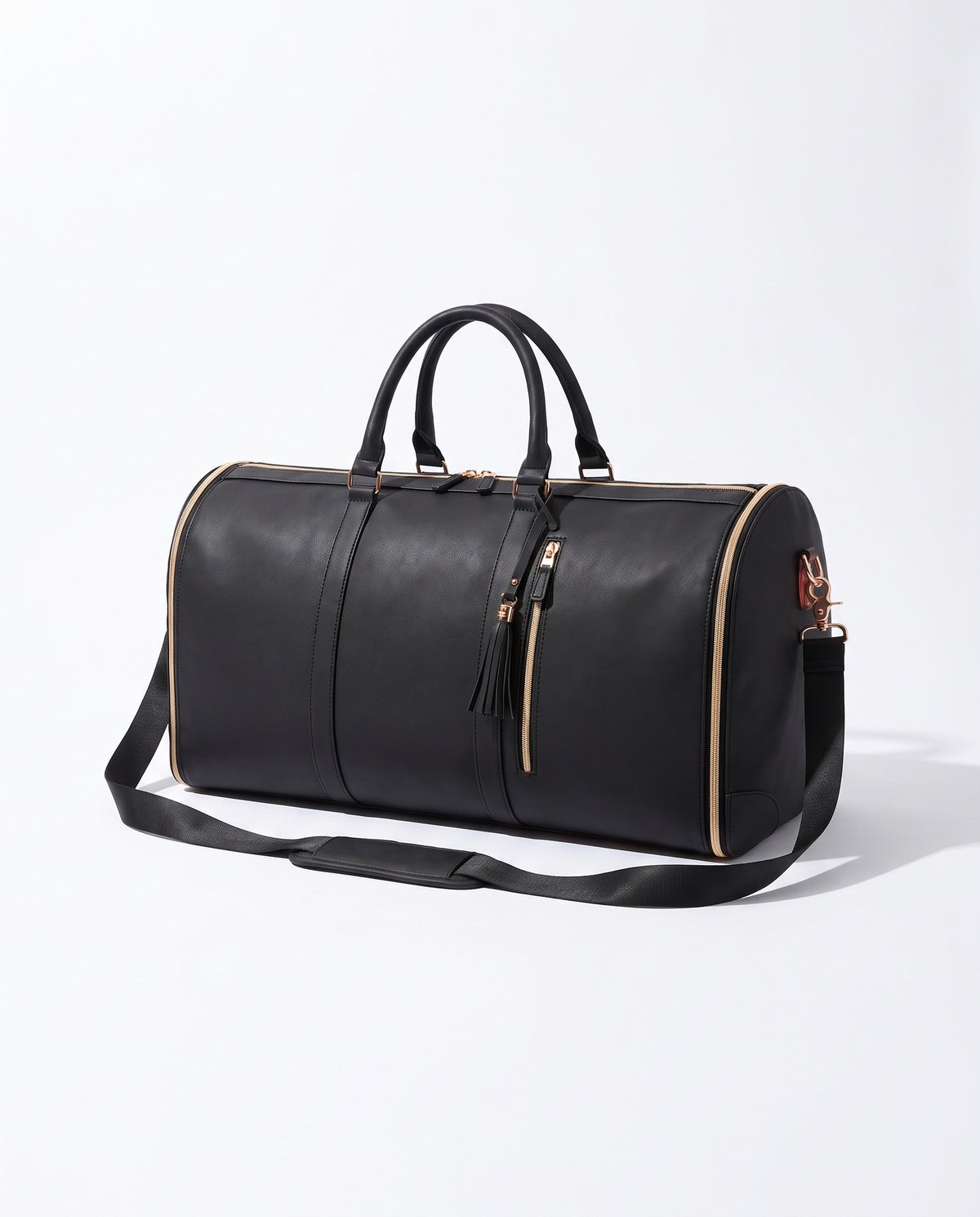 The OneBag in Onyx & Gold — front view.