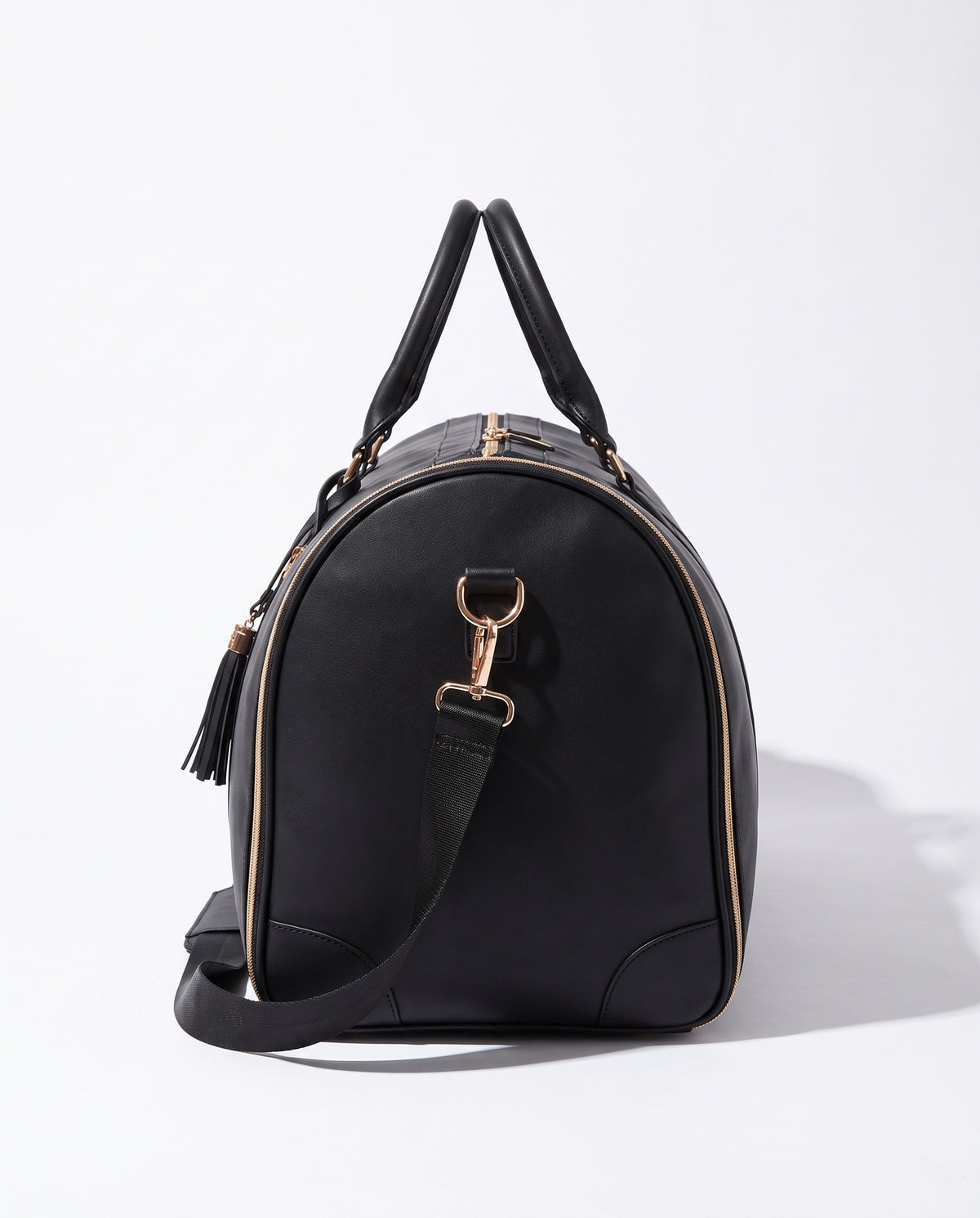 The OneBag in Onyx & Gold — side view.